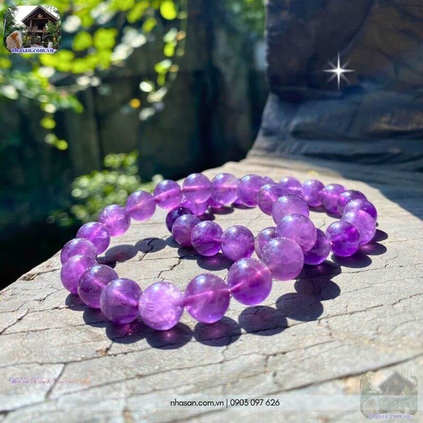 Vòng tay đá thạch anh tím 10 ly