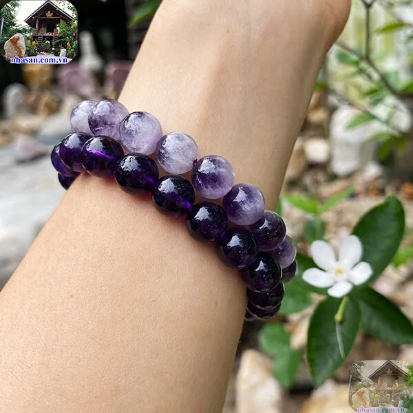 Vòng Tay Đá Thạch Anh Tím 10 Ly