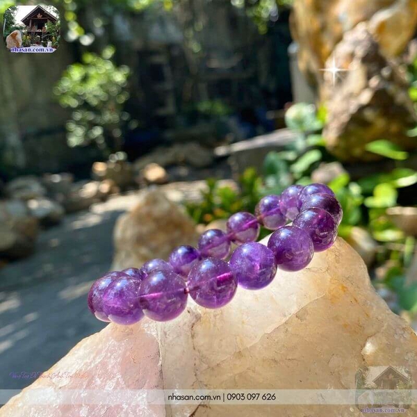 Vòng tay đá thạch anh tím 12 ly