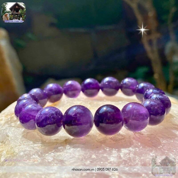 Vòng tay đá thạch anh tím 12 ly