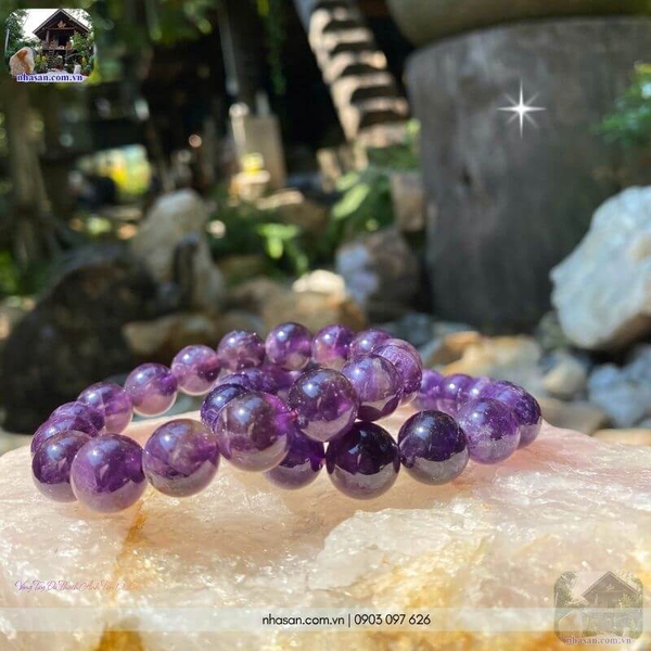 Vòng tay đá thạch anh tím 12 ly