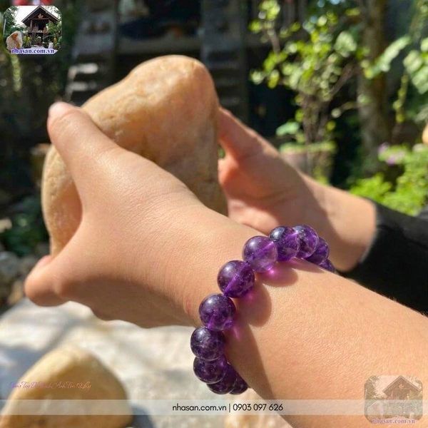Vòng tay đá thạch anh tím 12 ly