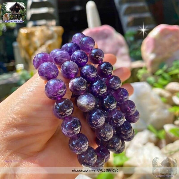 Vòng tay đá thạch anh tím 12 ly