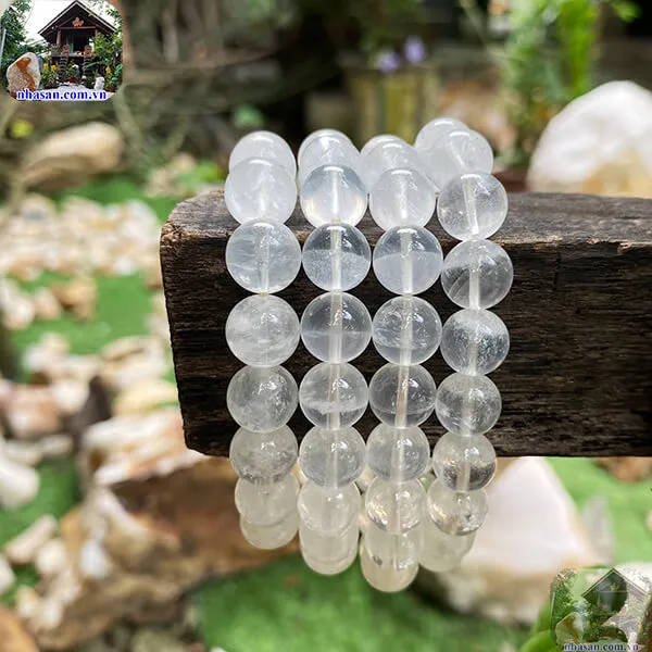 Vòng Tay Đá Thạch Anh Trắng 10 Ly
