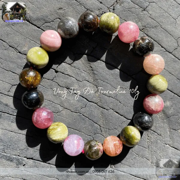 Vòng tay đá tourmaline 10ly