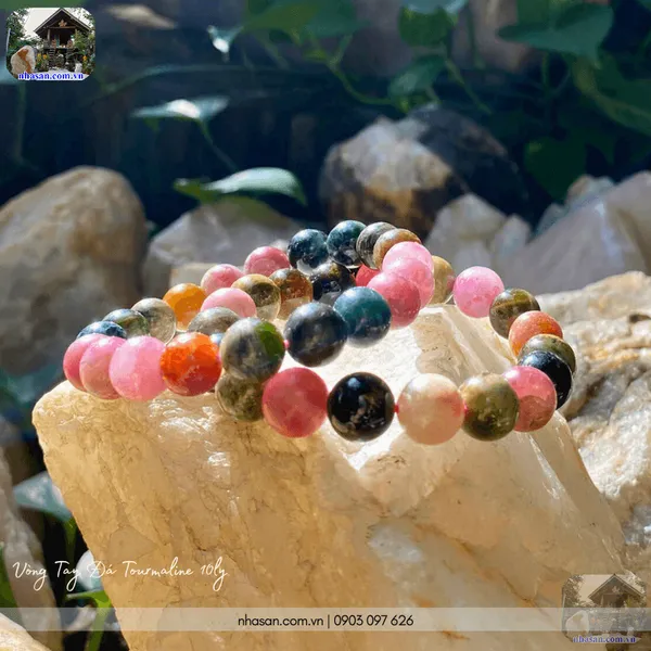 Vòng tay đá tourmaline 10ly
