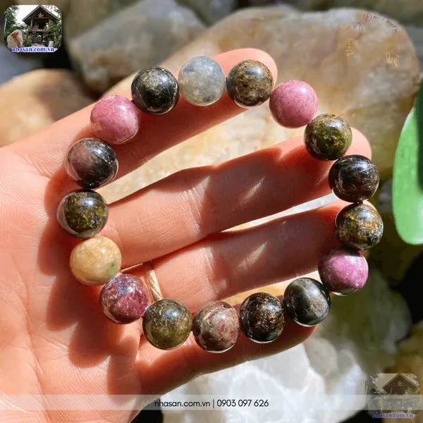 Vòng tay đá tourmaline 11ly