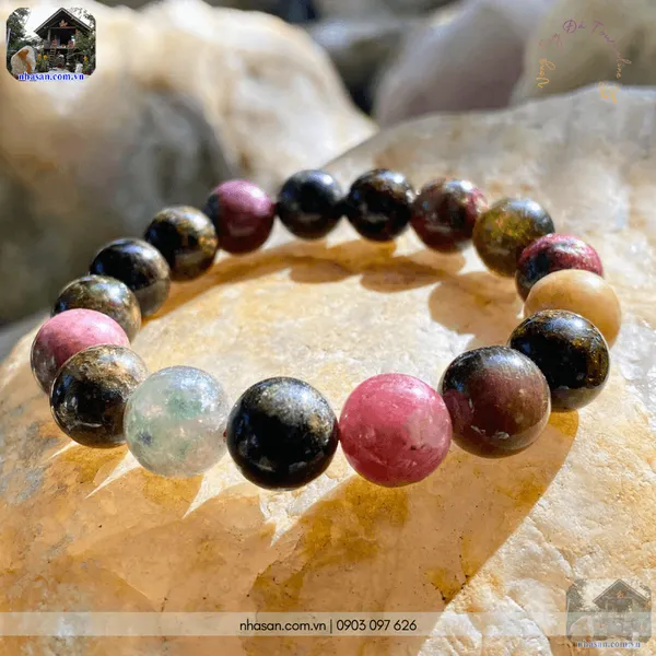 Vòng tay đá tourmaline 11ly
