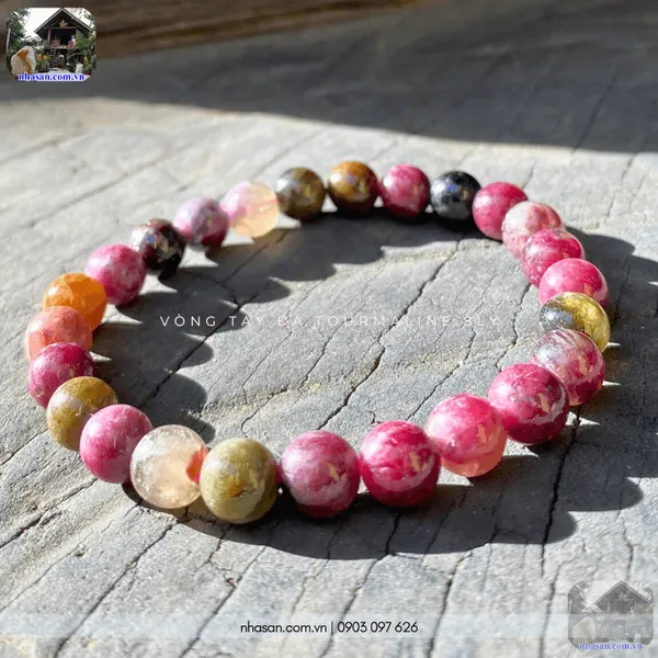 Vòng tay đá tourmaline 8ly