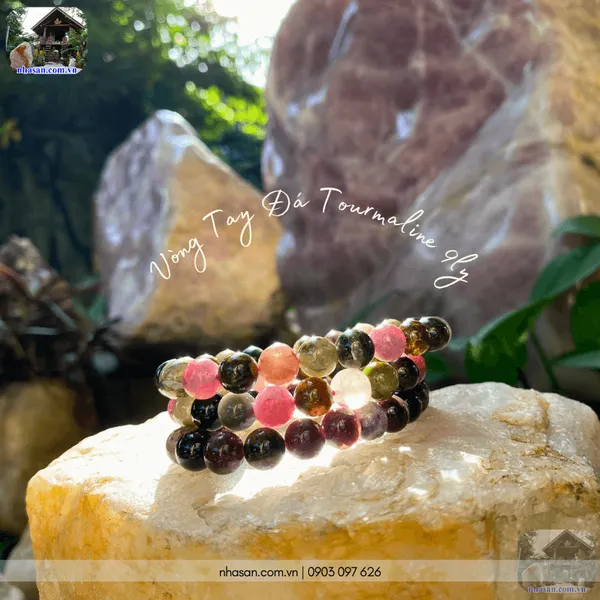 Vòng tay đá tourmaline 9ly