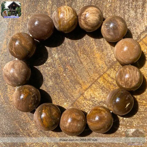 Vòng tay gỗ hoá thạch 18ly