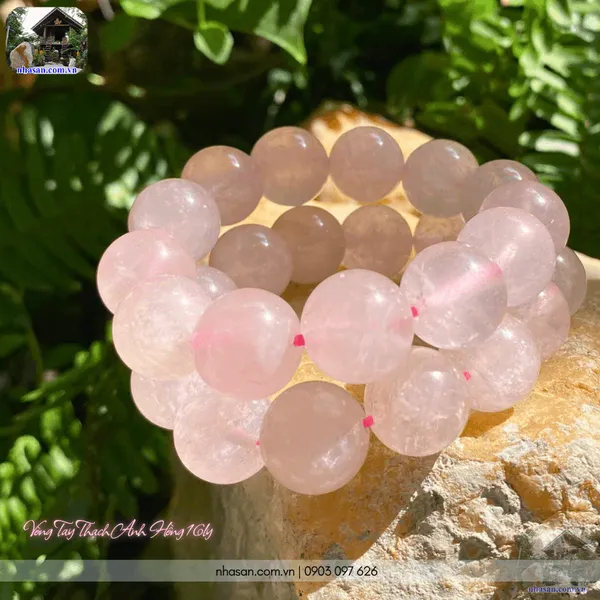 Vòng tay thạch anh hồng 16ly