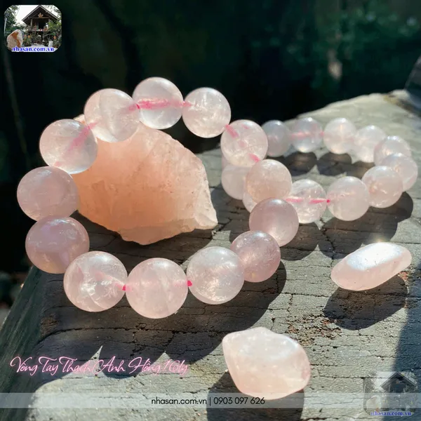 Vòng tay thạch anh hồng 16ly