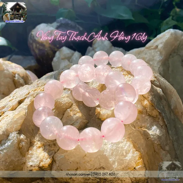Vòng tay thạch anh hồng 16ly