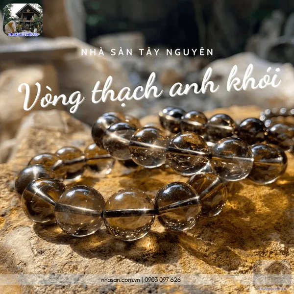 Vòng thạch anh khói nâng cao trường khí, bảo vệ năng lượng tích cực