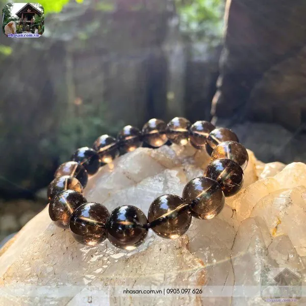 Vòng thạch anh khói 12ly