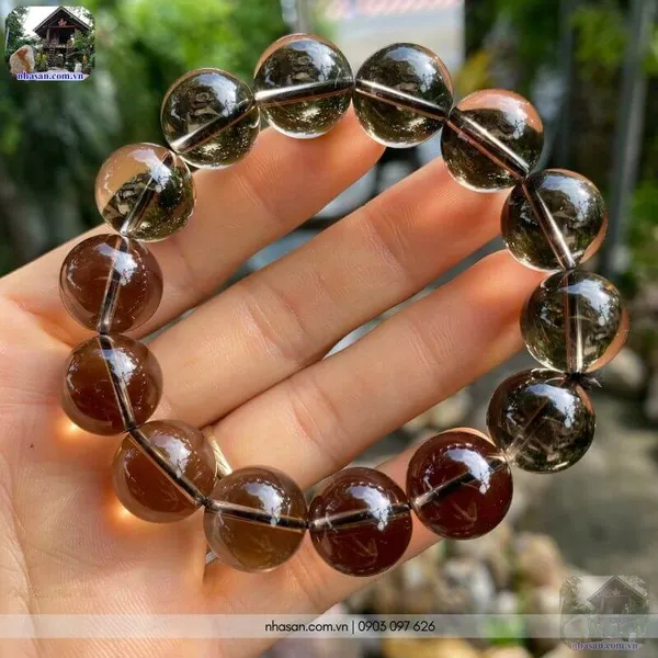 Vòng thạch anh khói 14ly