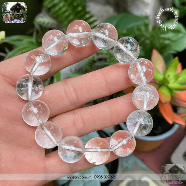 Vòng thạch anh trắng 14ly - Cực phẩm năng lượng tinh khiết