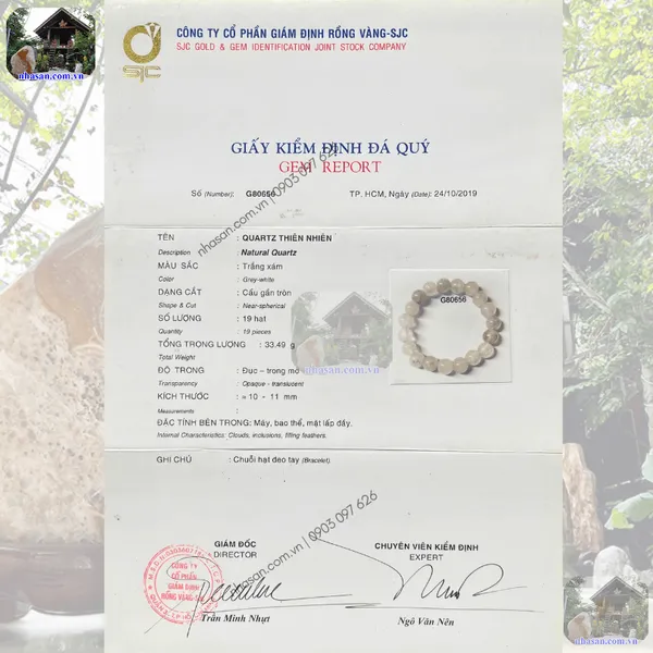 Vòng thạch anh trắng 14ly - Cực phẩm năng lượng tinh khiết