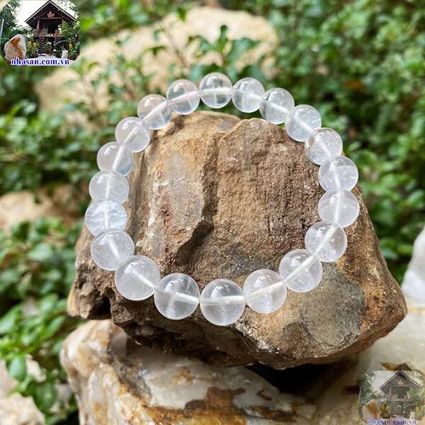 Vòng Tay Đá Thạch Anh Trắng 10 Ly