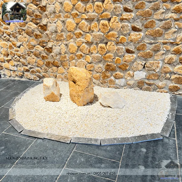 Vườn zen đá phong thủy - Tam sơn tĩnh tại