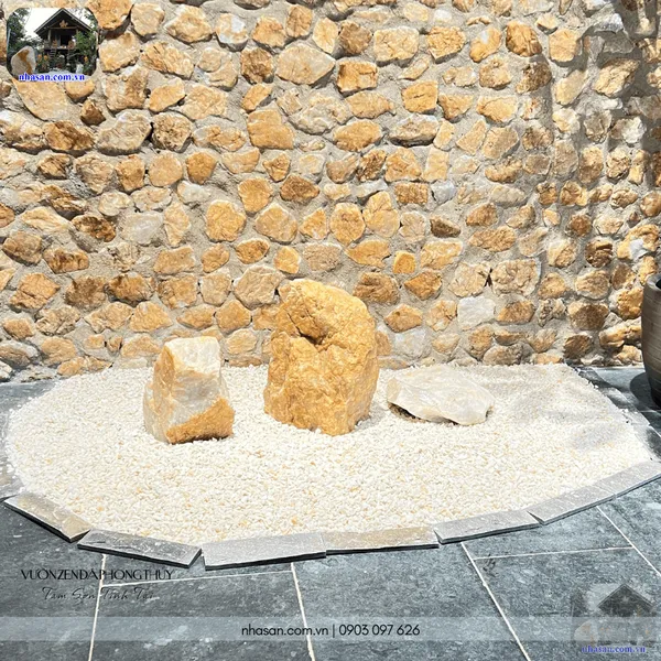 Vườn zen đá phong thủy - Tam sơn tĩnh tại