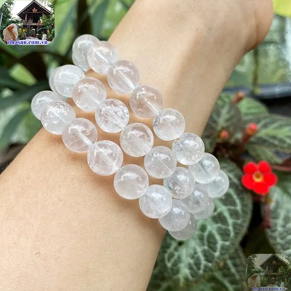 Vòng Tay Đá Thạch Anh Trắng 11 Ly