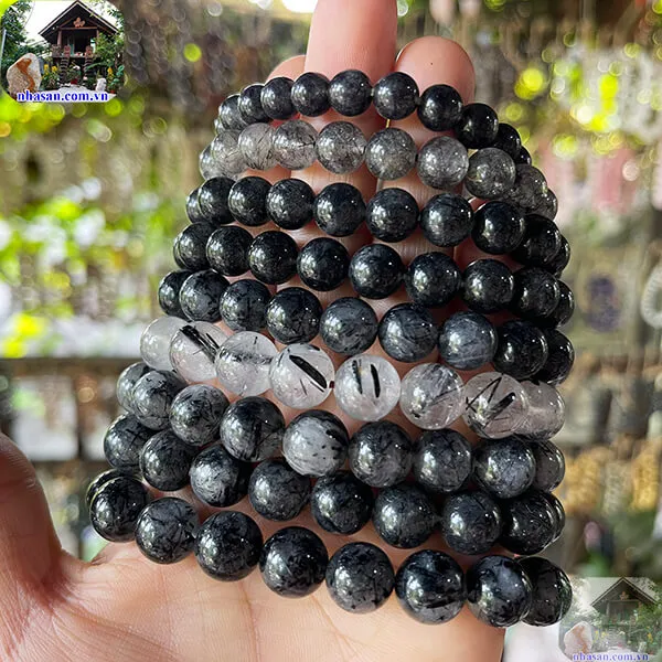 Vòng tay đá thạch anh tóc đen