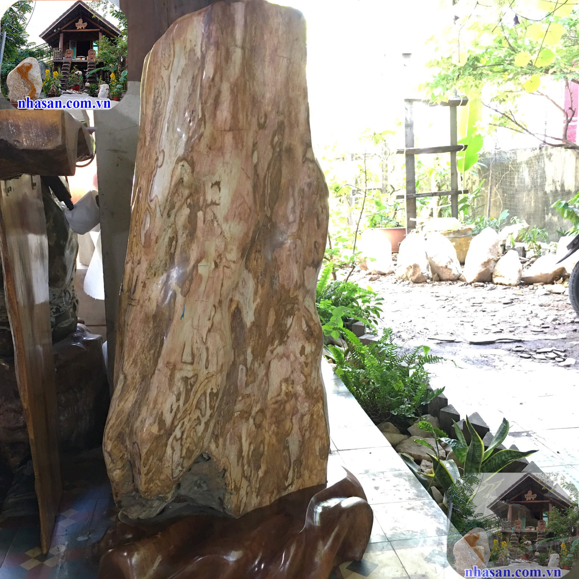 Trụ đá gỗ hóa thạch phong thủy - Vị thần bảo vệ nhà cửa, gia đạo