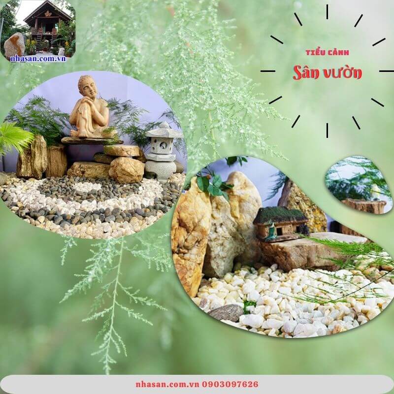 Tiểu cảnh sân vườn trước, vườn sau Tiểu cảnh sân vườn trước, vườn sau