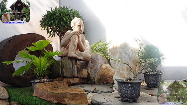 Tiểu cảnh Phật ngồi mang lại sự an nhiên và ngăn cản âm khí gây hại Tiểu cảnh Phật ngồi mang lại sự an nhiên và ngăn cản âm khí gây hại