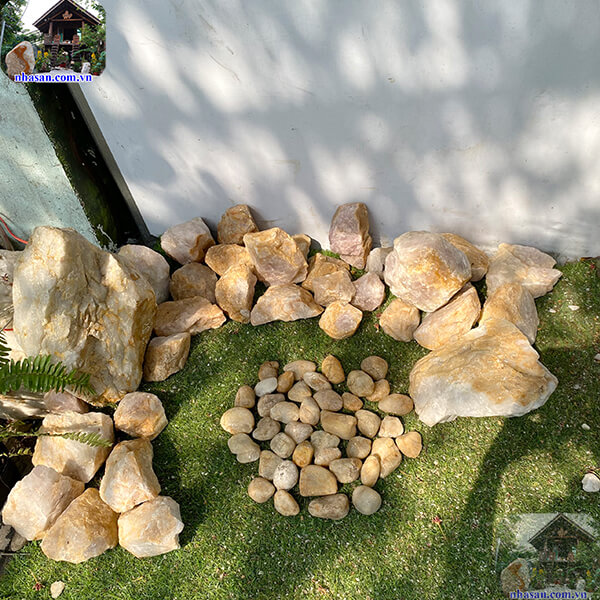 Tiểu cảnh trang trí góc nhà đá phong thủy TC52 Tiểu cảnh trang trí góc nhà đá phong thủy TC52
