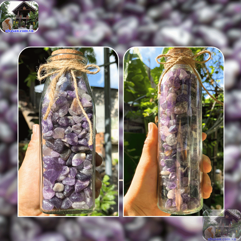 Đá thạch anh vụn tím thường được sử dụng để rải ở các vị trí quan trọng Đá thạch anh vụn tím thường được sử dụng để rải ở các vị trí quan trọng