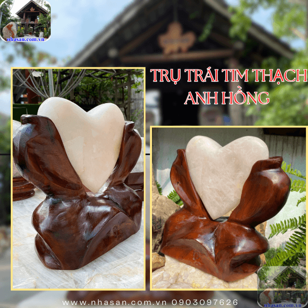 Nhà Sàn Tây Nguyên cung cấp trụ trái tim thạch anh hồng tự nhiên Nhà Sàn Tây Nguyên cung cấp trụ trái tim thạch anh hồng tự nhiên