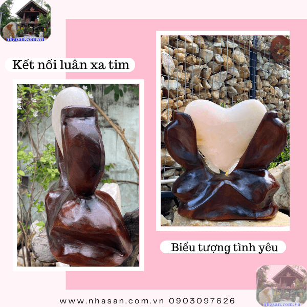 Trái tim thạch anh hồng kết nối luân xa tim Trái tim thạch anh hồng kết nối luân xa tim