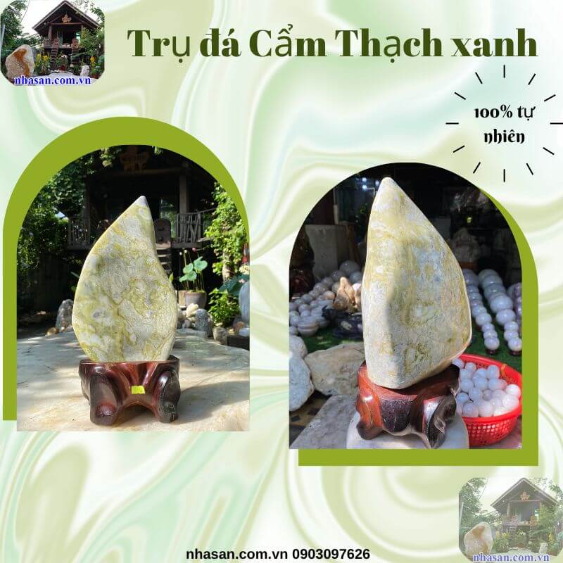 Trụ đá cẩm thạch xanh có nhiều kích thước và hình dạng khác nhau Trụ đá cẩm thạch xanh có nhiều kích thước và hình dạng khác nhau
