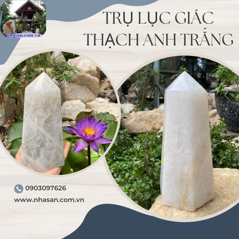 Nhà Sàn Tây Nguyên cung cấp trụ lục giác đá thạch anh trắng Nhà Sàn Tây Nguyên cung cấp trụ lục giác đá thạch anh trắng
