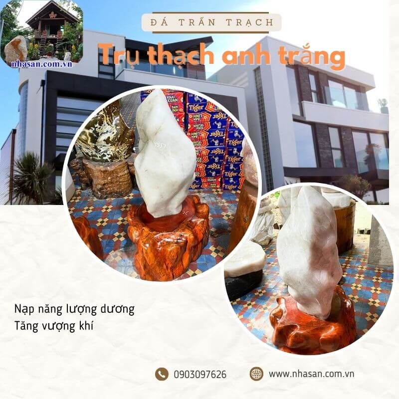 Đá thạch anh trắng có tác dụng trấn trạch tại nhà ở, văn phòng, xí nghiệp, công ty Đá thạch anh trắng có tác dụng trấn trạch tại nhà ở, văn phòng, xí nghiệp, công ty