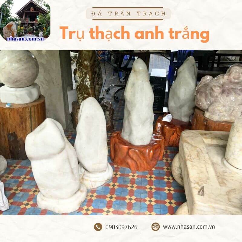 Nhà Sàn Tây Nguyên cung cấp trụ thạch anh trắng tự nhiên 100% Nhà Sàn Tây Nguyên cung cấp trụ thạch anh trắng tự nhiên 100%