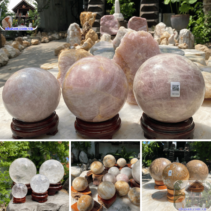 Quả cầu phong thủy được chế tác từ đá quý tự nhiên mang năng lượng Quả cầu phong thủy được chế tác từ đá quý tự nhiên mang năng lượng