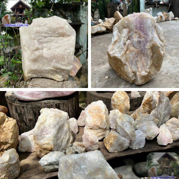 Gia chủ có thể dùng đá thạch anh thô để trấn gần ao trước  Gia chủ có thể dùng đá thạch anh thô để trấn gần ao trước