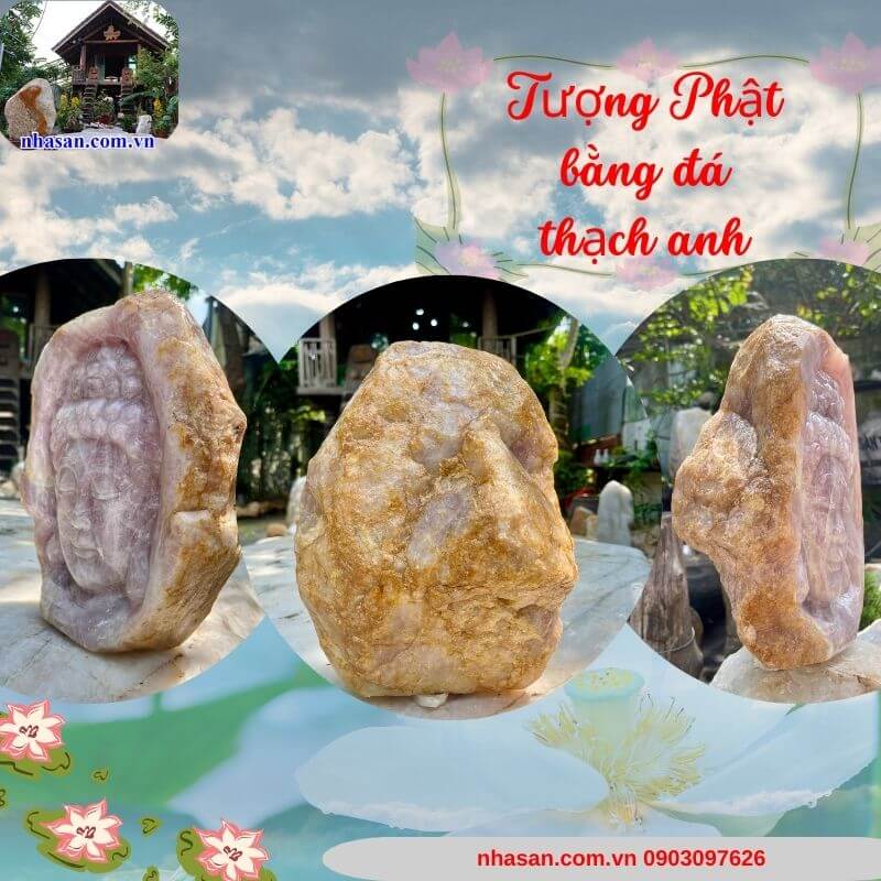 Tượng Phật Thích Ca được chế tác bằng đá thạch anh Tượng Phật Thích Ca được chế tác bằng đá thạch anh