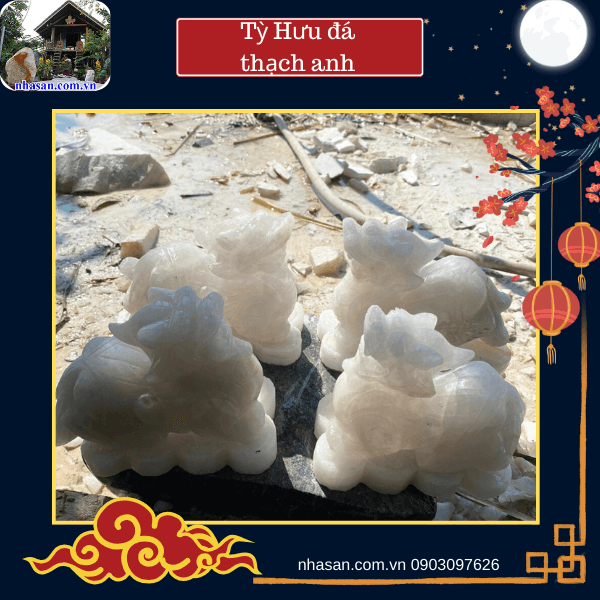 Tỳ Hưu đá thạch anh trắng Tỳ Hưu đá thạch anh trắng