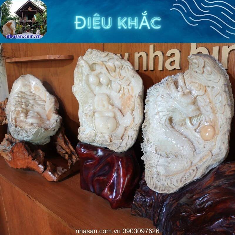 Nhà Sàn Tây Nguyên là đơn vị chuyên gia công chế tác vỏ sò hóa thạch thô, điêu khắc Nhà Sàn Tây Nguyên là đơn vị chuyên gia công chế tác vỏ sò hóa thạch thô, điêu khắc