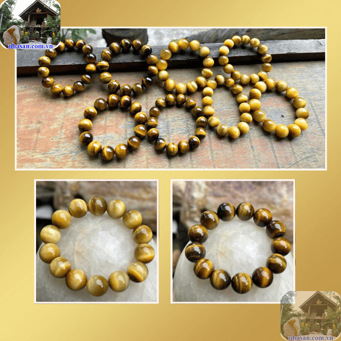 Vòng tay đá mắt hổ vàng cho nữ mệnh Kim Vòng tay đá mắt hổ vàng cho nữ mệnh Kim