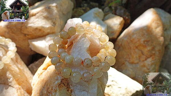 Vòng tay thạch anh tóc vàng chuẩn đẹp Vòng tay thạch anh tóc vàng chuẩn đẹp