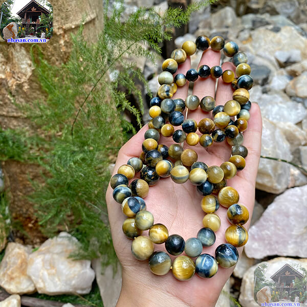 Vòng tay đá mắt hổ chim ưng tự nhiên Vòng tay đá mắt hổ chim ưng tự nhiên