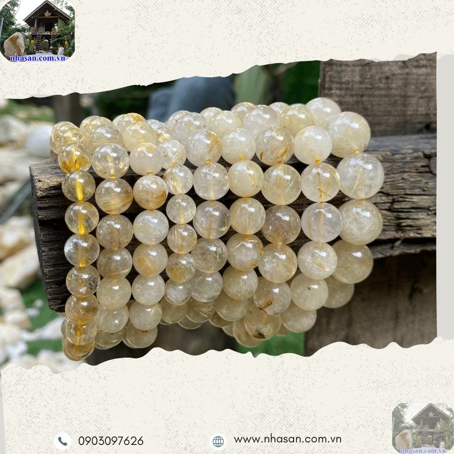 Nhà Sàn Tây Nguyên chuyên cung cấp vòng thạch anh tóc vàng bã mía tự nhiên Nhà Sàn Tây Nguyên chuyên cung cấp vòng thạch anh tóc vàng bã mía tự nhiên