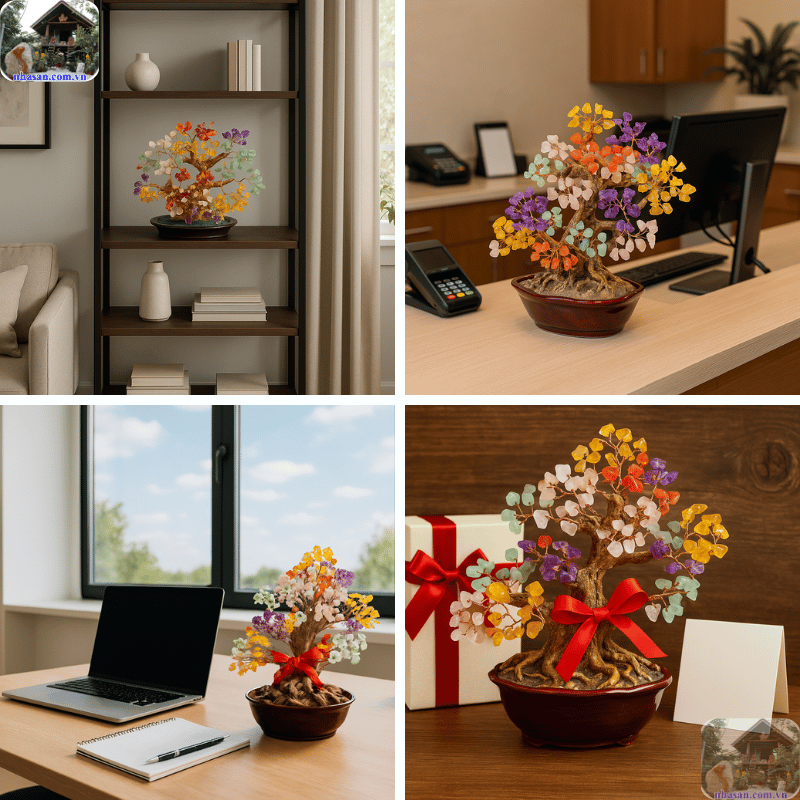 Để cây tài lộc đá thạch anh phát huy tối đa công dụng, việc đặt đúng vị trí và hướng là vô cùng quan trọng Để cây tài lộc đá thạch anh phát huy tối đa công dụng, việc đặt đúng vị trí và hướng là vô cùng quan trọng