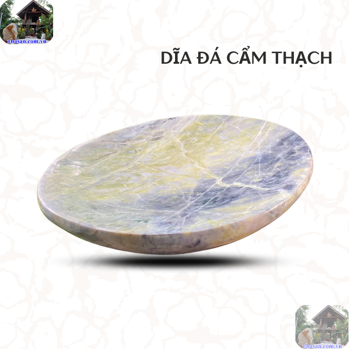 Đĩa đá cẩm thạch trang trí, tăng năng lượng dương cho không gian sống Đĩa đá cẩm thạch trang trí, tăng năng lượng dương cho không gian sống